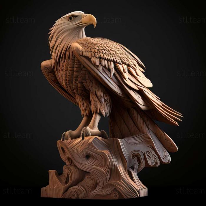 eagle on stand